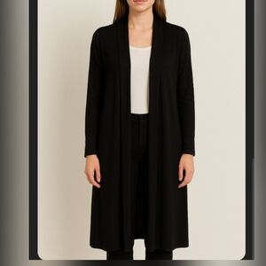 Invee Long Black Open Cardigan Size 2 NWT